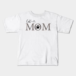 Cat mom brown Kids T-Shirt